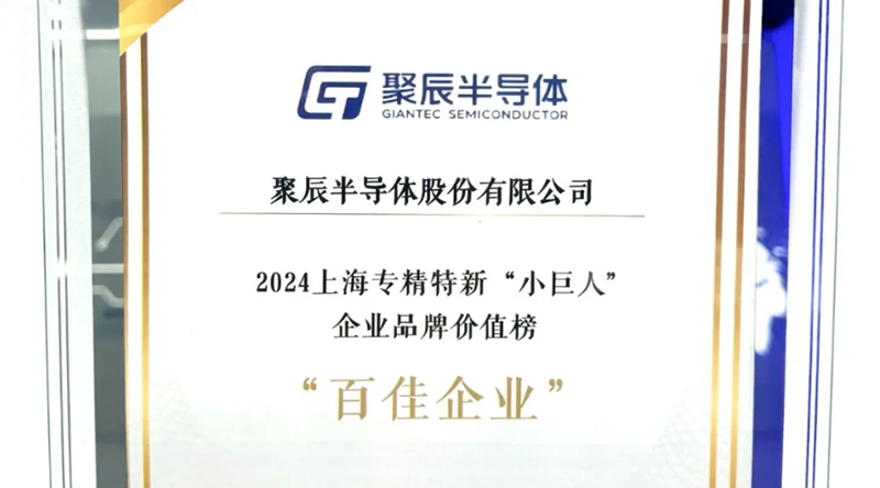 聚辰半導(dǎo)體入選2024上海專精特新“小巨人”企業(yè)品牌價(jià)值榜